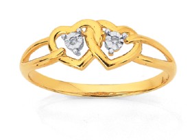9ct-Diamond-Miracle-Plate-Heart-Ring on sale