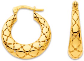 9ct-Quilted-Puff-Hoops on sale