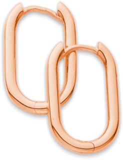 9ct-Solid-Rose-Gold-Oval-Huggies on sale