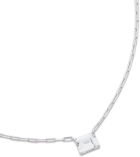 Sterling-Silver-Rectangle-Cubic-Zirconia-Necklet on sale