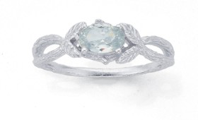 Sterling-Silver-Cubic-Zirconia-Leaves-Branch-Ring-Size-L on sale