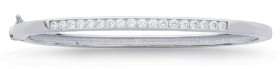Sterling-Silver-Cubic-Zirconia-Hinge-Bangle on sale