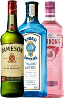 Jameson-Irish-Whiskey-Bombay-Sapphire-Gin-or-Gordons-Flavoured-Gin-Range-700ml on sale
