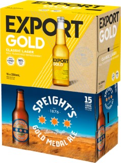 Export-Gold-DB-Draught-Tui-Speights-Gold-Medal-Lion-Red-or-Waikato-Draught-15-x-330ml-Bottles on sale