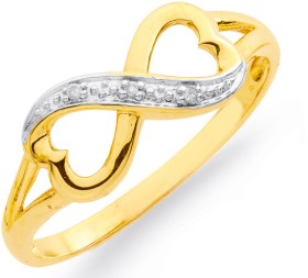 9ct-Infinity-Diamond-Ring on sale