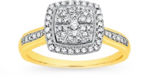 9ct-Diamond-Cushion-Ring on sale