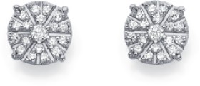 9ct-Diamond-Cluster-Stud-Earrings on sale
