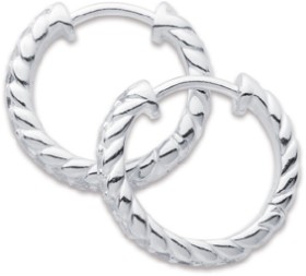 Sterling-Silver-Cubic-Zirconia-10mm-Twisted-Hoop-Earrings on sale