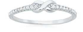 Sterling-Silver-Cubic-Zirconia-Infinity-Stacker-Ring on sale