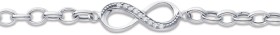 Sterling-Silver-Cubic-Zirconia-Infinity-Bracelet on sale