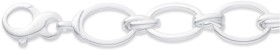 Sterling-Silver-19cm-Oval-and-Crossover-Link-Bracelet on sale