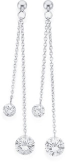 Sterling-Silver-Crystal-Chain-Drop-Earrings on sale