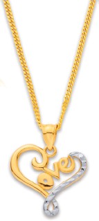9ct-Love-Two-Tone-Pendant on sale