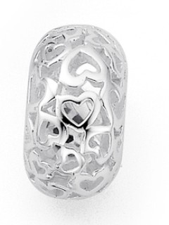 Sterling-Silver-Heart-Filigree-Addorn-Charm on sale