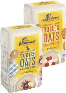 Harraways-Rolled-Oats-or-Extra-Creamy-Scotch-Oats-800-850g on sale