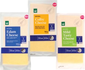 Woolworths-Mild-Colby-or-Edam-Cheese-Block-500g on sale