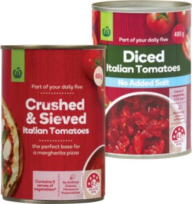 Woolworths-Premium-Canned-Tomatoes-400420g on sale