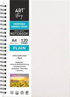 Paintable-Canvas-Cover-A4-Notebook on sale