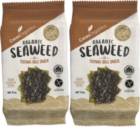 Ceres-Organics-Organic-Seaweed-Teriyaki-BBQ-Snack-113g on sale