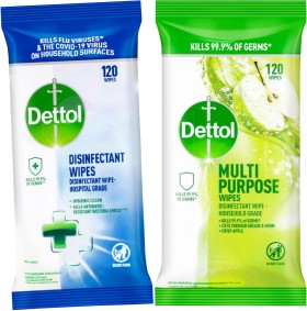 Dettol-Multi-Purpose-Wipes-120-Pack on sale