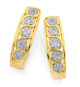 9ct-Diamond-Huggie-Earrings on sale