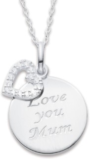 Sterling-Silver-Cubic-Zirconia-Round-Mum-with-Heart-Pendant on sale