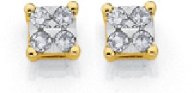 9ct-Diamond-Square-Look-Stud-Earrings on sale