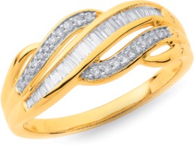 9ct-Diamond-Swirl-Dress-Ring on sale