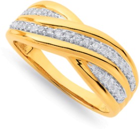 9ct-Diamond-Crossover-Ring on sale