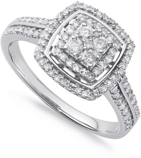 9ct-White-Gold-Diamond-Ring on sale