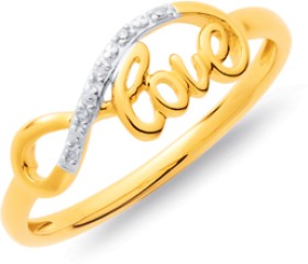 9ct-Diamond-Love-Infinity-Ring on sale