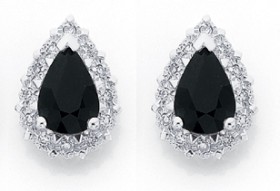 9ct-Sapphire-Diamond-Studs on sale