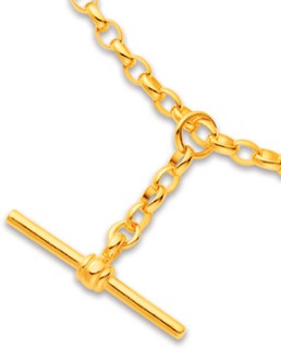 9ct-45cm-Oval-Belcher-Chain-with-T-Bar on sale