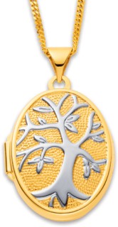 9ct-Two-Tone-Oval-Tree-of-Life-Locket on sale