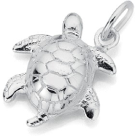 Turtle-Charm-Pendant-in-Sterling-Silver on sale
