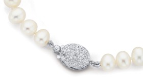 Sterling-Silver-19cm-Freshwater-Pearl-Cubic-Zirconia-Bracelet on sale