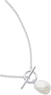 Sterling-Silver-45cm-Freshwater-Pearl-Fob-Chain on sale