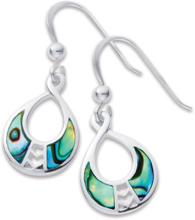 Sterling-Silver-Paua-Hook-Earrings on sale