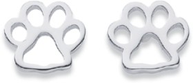 Sterling-Silver-Open-Paw-Print-Stud-Earrings on sale