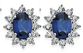 Blue-Created-Sapphire-CZ-Stud-Earrings-in-Sterling-Silver on sale