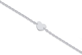 Sterling-Silver-Heart-Bracelet-18cm on sale
