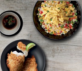 Vege-Fried-Rice-Crumbed-Fish on sale