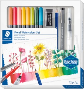 Staedtler-Design-Journey-Floral-Watercolour-Set on sale