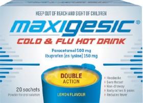 Maxigesic-Cold-Flu-Lemon-Hot-Drink-20-Sachets on sale