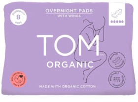 TOM-Organic-Overnight-Pads-with-Organic-Cotton-8-Pack on sale