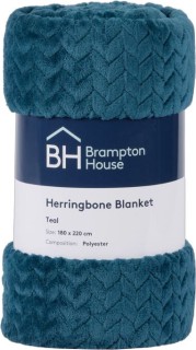 Brampton-House-Herringbone-Blanket-180x220cm on sale