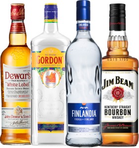 Dewars-Scotch-Whisky-1L-Gordons-London-Dry-Gin-1L-Finlandia-Vodka-1L-or-Jim-Beam-Bourbon-1L on sale