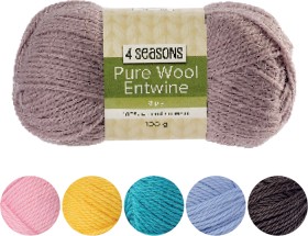 4-Seasons-Pure-Wool-Plain-Entwine-100g on sale