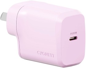 Cygnett-Charge-and-Connect-20W-USB-C-PD-Wall-Charger-Pink on sale