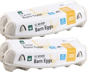 Woolworths-Mixed-Barn-Eggs-12-Pack on sale
